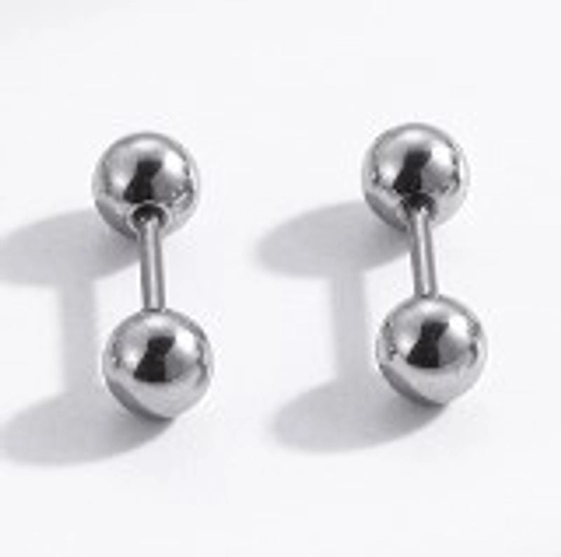 1 Pair Ear Cartilage Rings & Studs Minimalist Geometric 316L Stainless Steel  Plating
