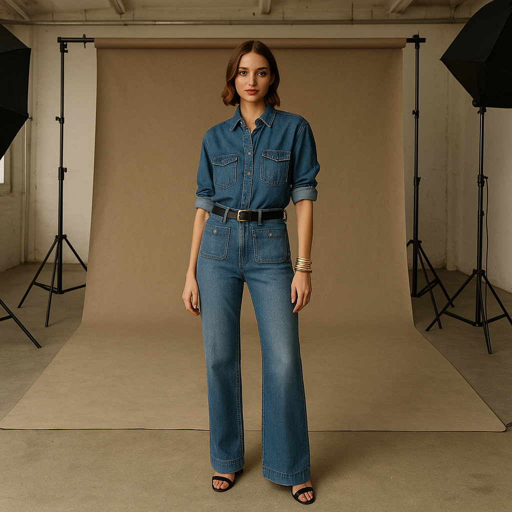 Vintage Style Sailor Wide Trousers
