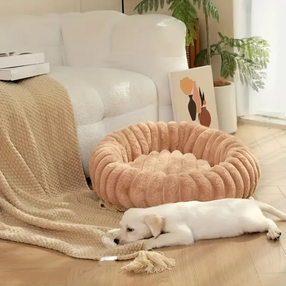 Plush Round Pet Bed