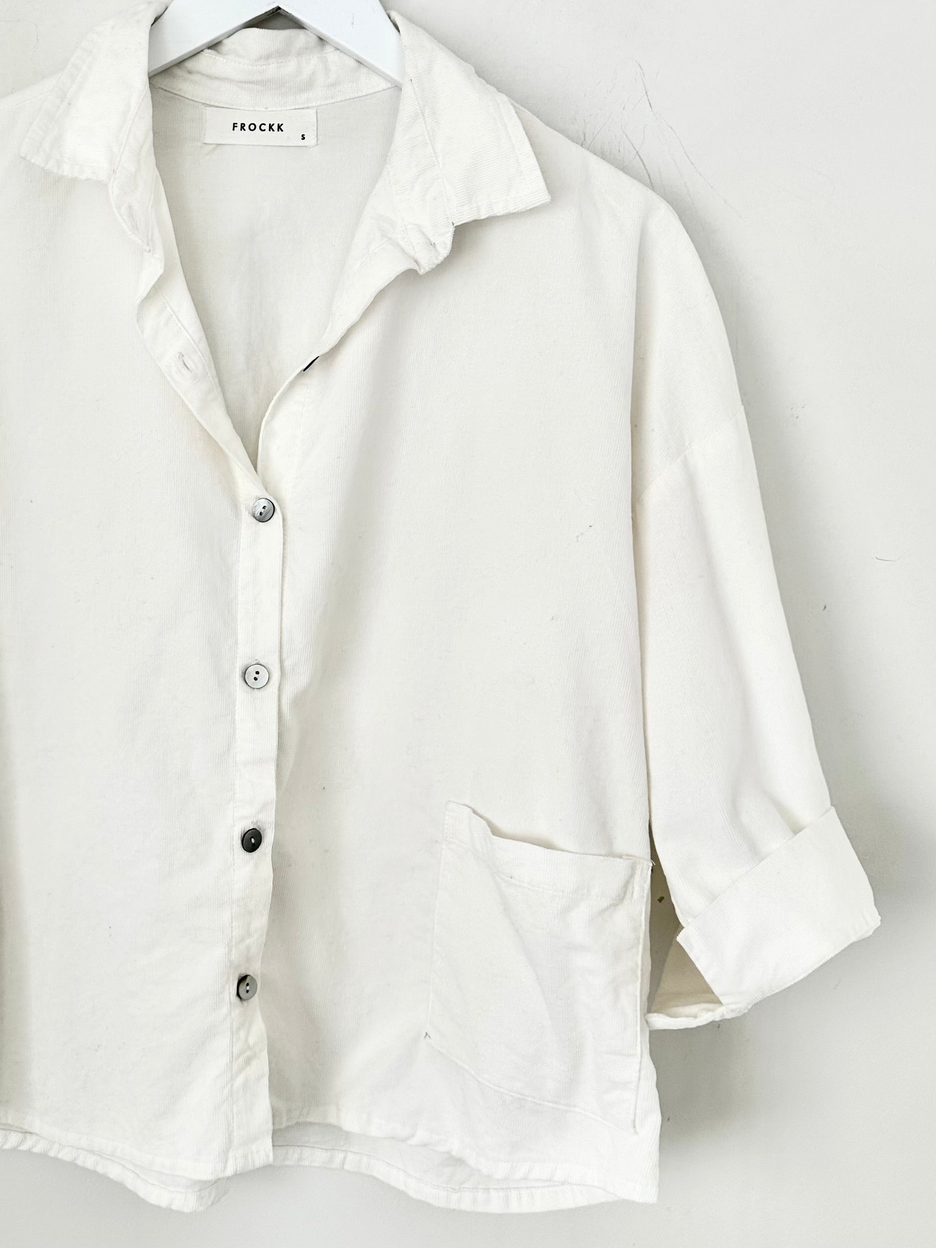 deanna shirt - winter white cord