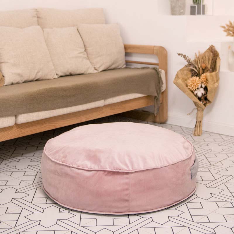 Soft Round Velvet Ice Silk Cooling Dog Bed