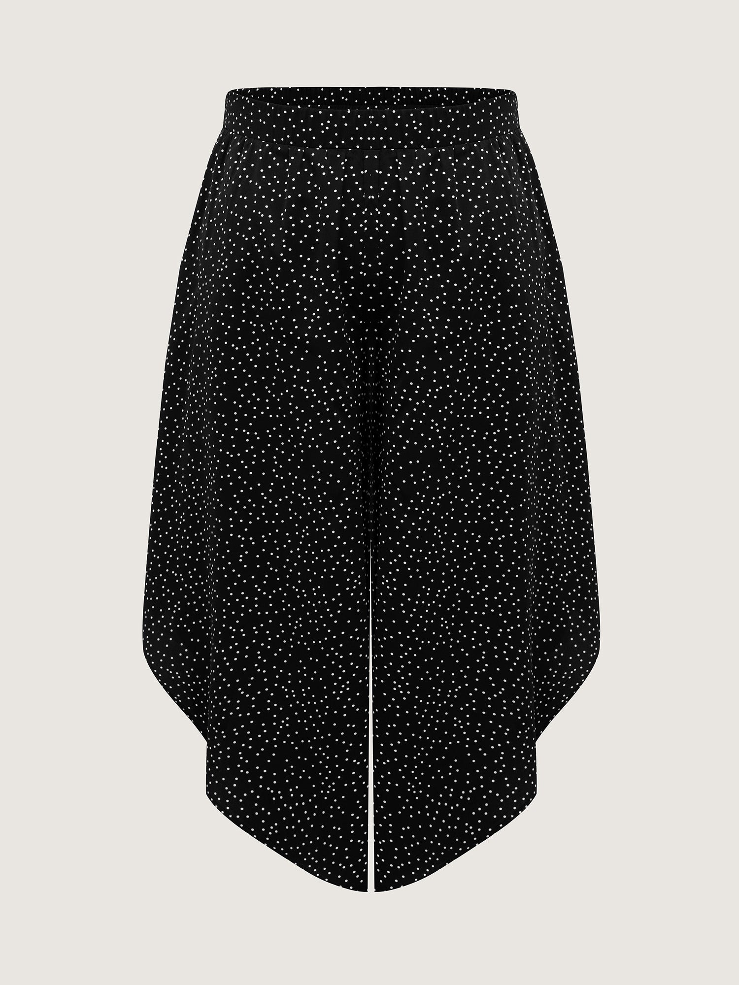 Little Dots Asymmetrical Hem Slit Pants