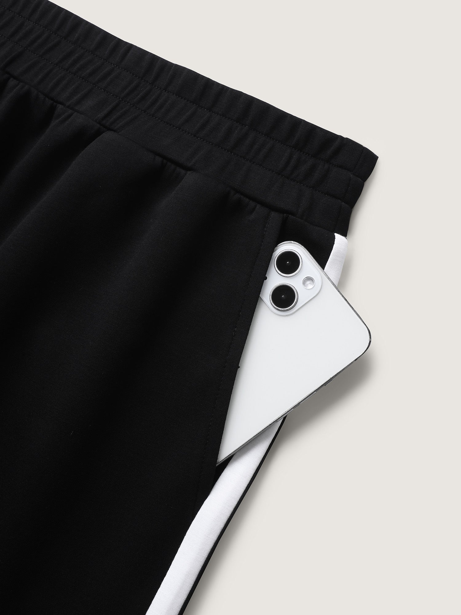 Side Drawstring Straight-Leg Shorts