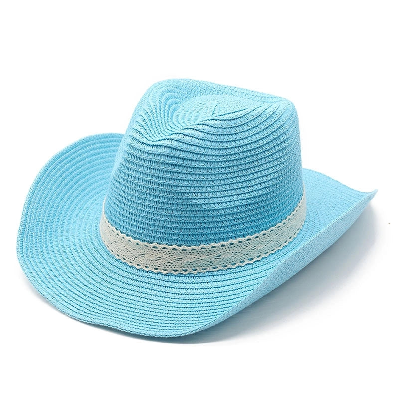 Unisex Classic Style Streetwear Solid Color Flat Eaves Straw Hat