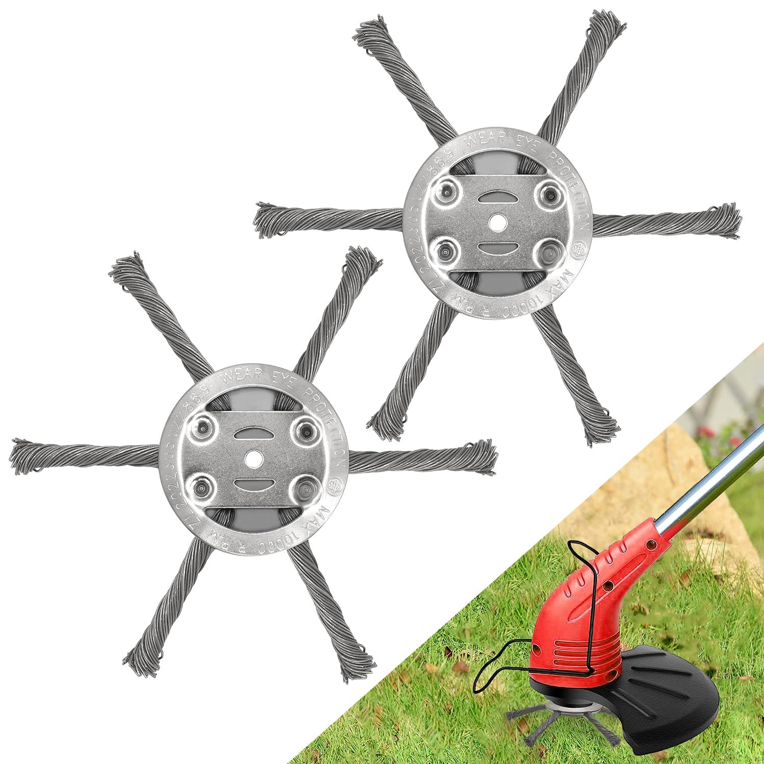 6 inch Steel Wire Weed Brush Cutter Trimmer Head