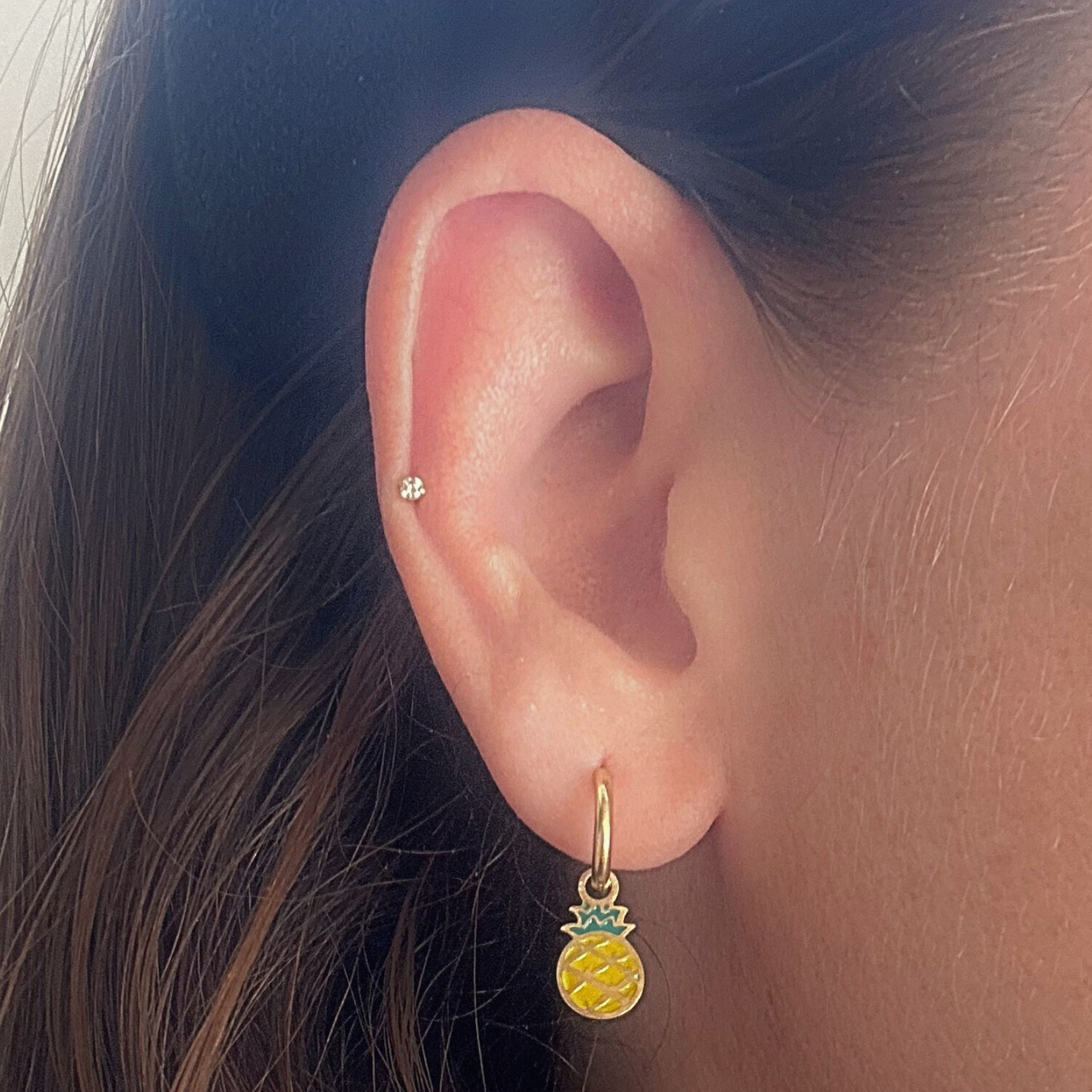 Juicy pineapple hoops