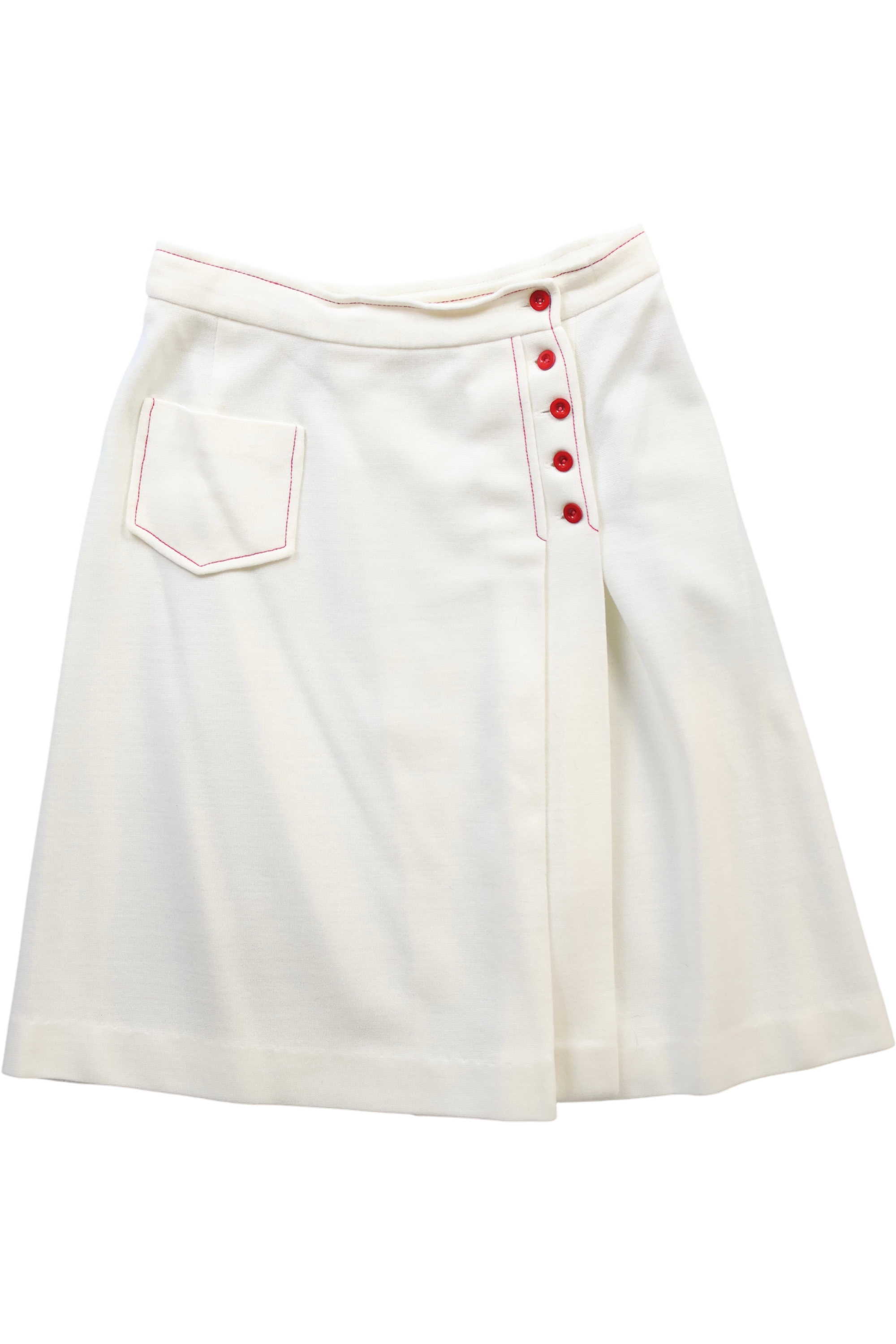 1960s Contrast Stitch A-Line Skirt