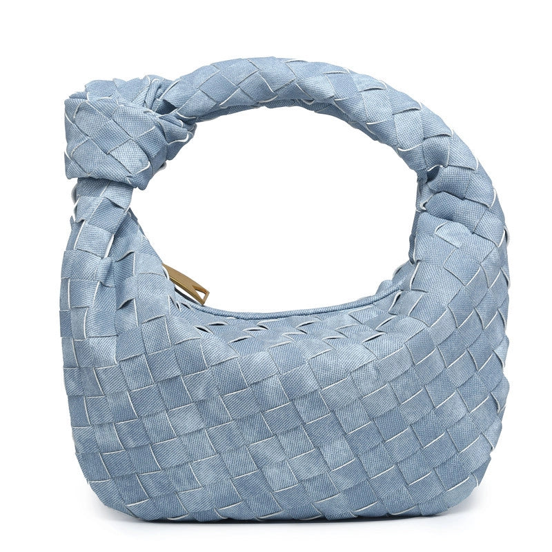 Explosions Denim Woven Bag Women's New Woven Handbag Shoulder Armpit Bag Fashion