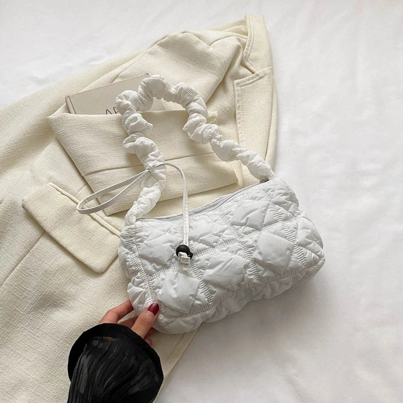 Women's Medium Special Solid Color Streetwear Zipper Underarm Bag