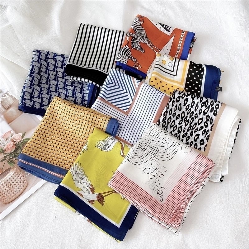 Simple Square Silk Scarf