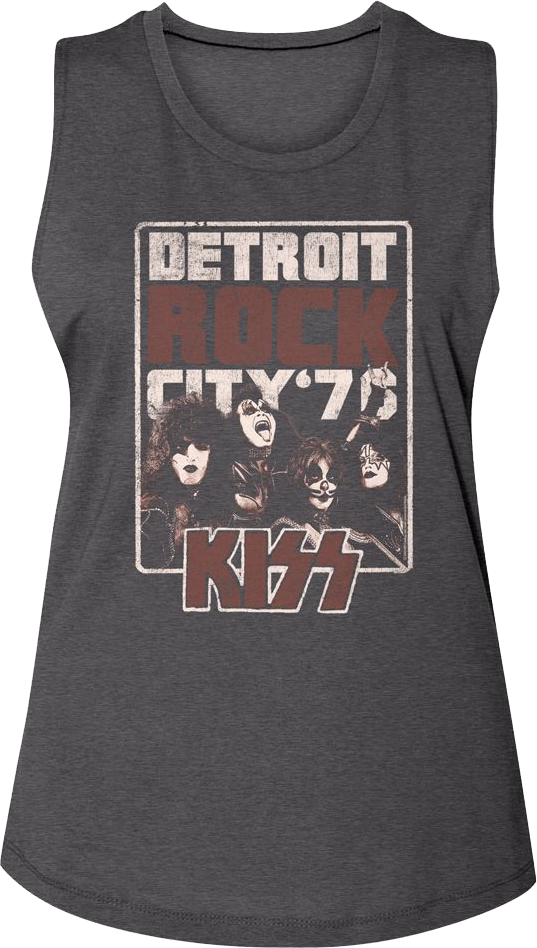 Ladies Detroit Rock City KISS Muscle Tank Top