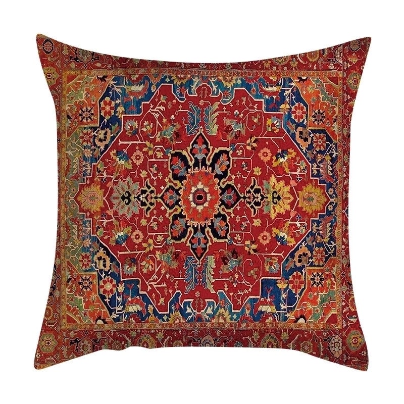 Ethnic Style Geometric Fibre Peach Skin Pillow Cases