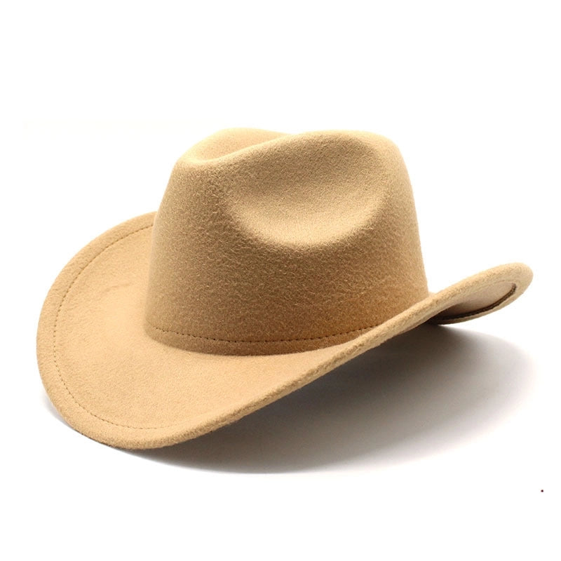Unisex Retro Ethnic Style Sweet Solid Color Big Eaves Fedora Hat