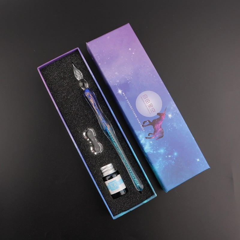 2023 Calligraphy Glass Dip Pen Ink Set