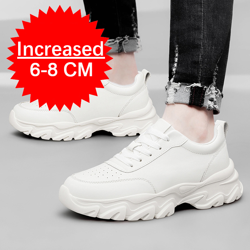 Gptsolvy Increasing Men Sneakers Elevator Shoes Inner Height Increasing 8CM Tennis Men Sports Heighten Increased High Quality Big Size 46