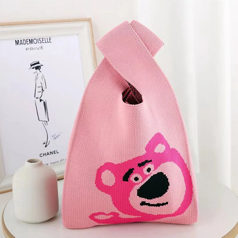 Women's Polyester Cartoon Cute Square Hidden Buckle Shoulder Bag Handbag Crossbody Bag