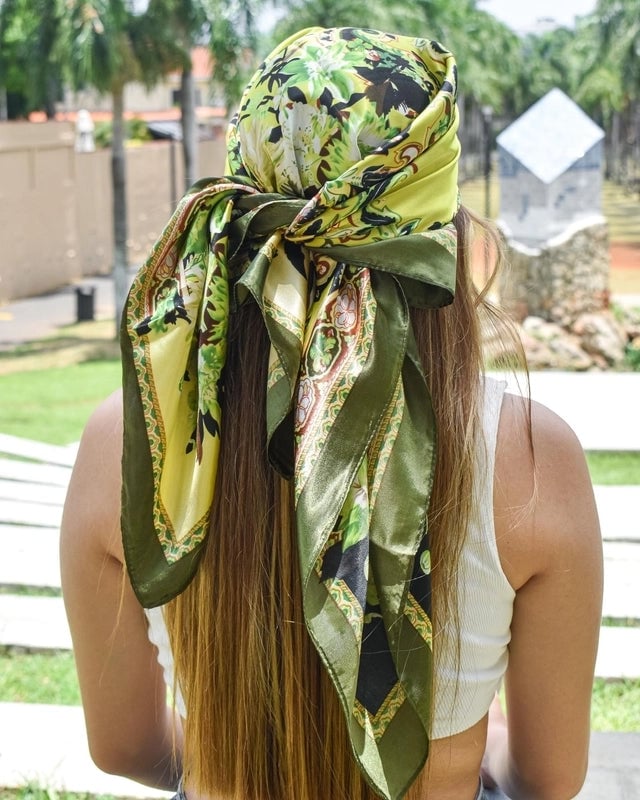Women's Casual Vintage Style Ethnic Style Paisley Satin Printing And Dyeing Silk Scarf