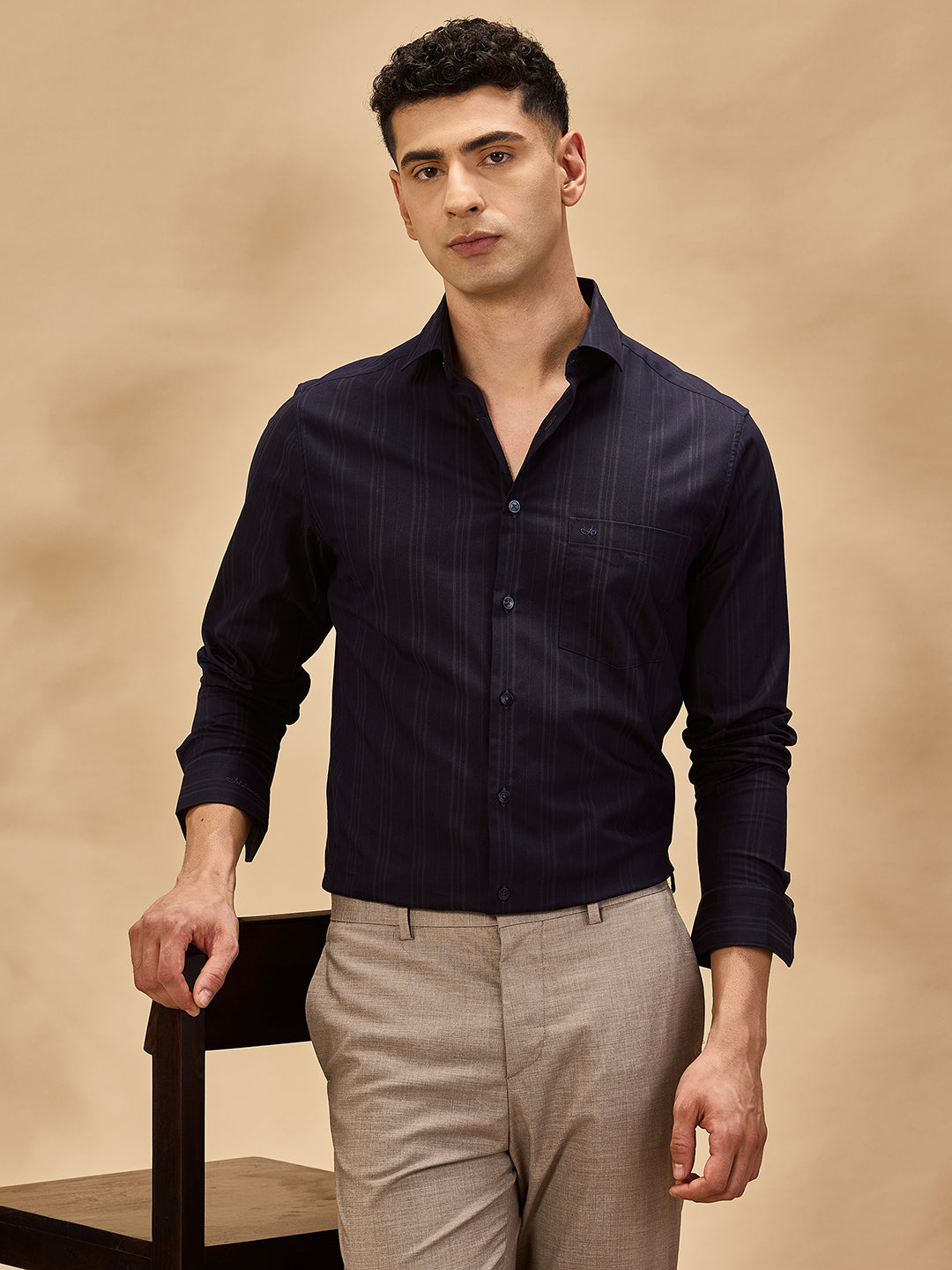 Men Navy Blue Formal Shirt (MILAN)