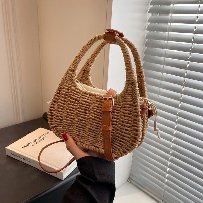 Women's Small Spring&summer Straw Vacation Straw Bag