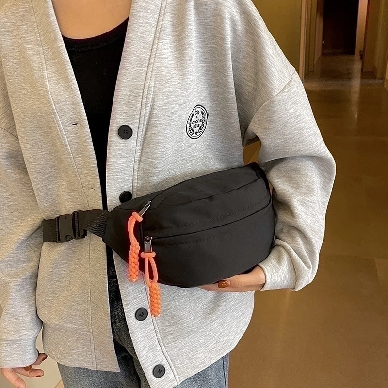 Women's Classic Style Color Block Oxford Cloth Waist Bags