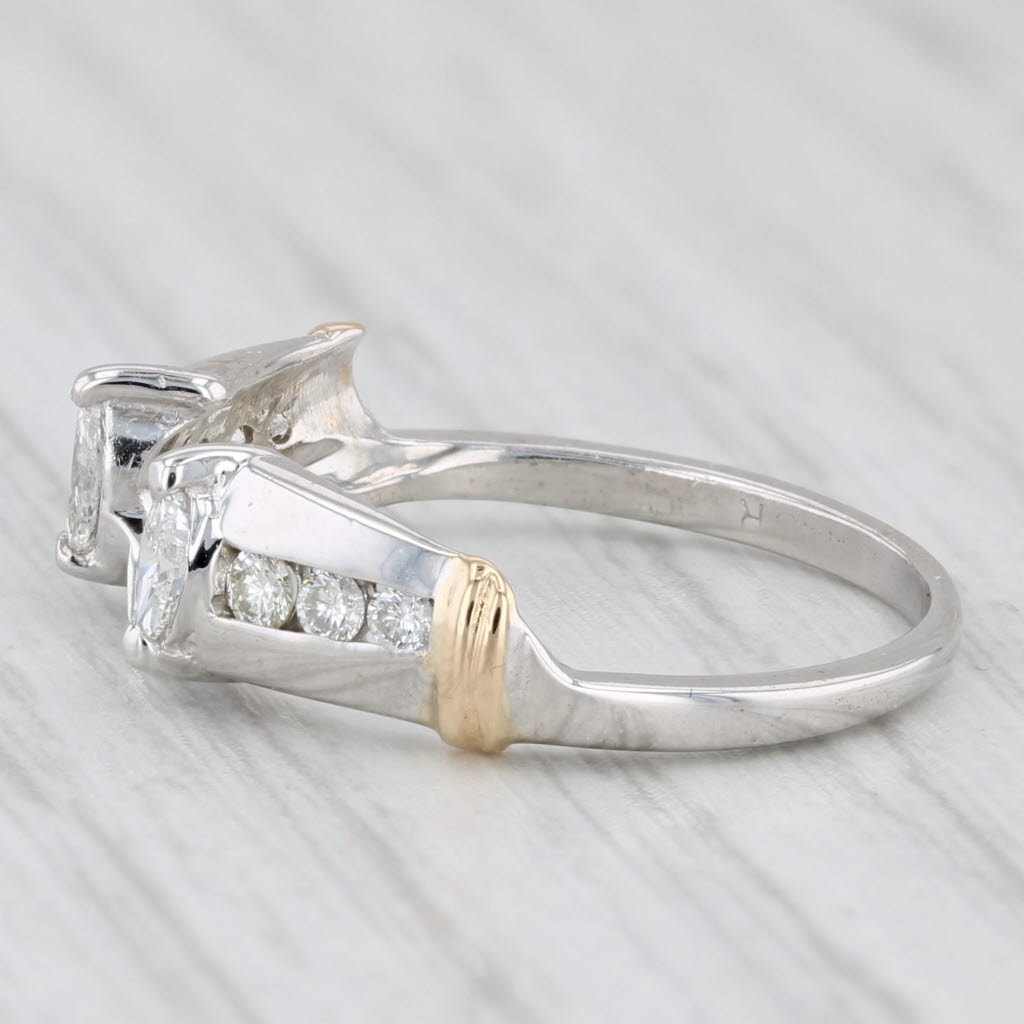 0.35ctw Diamond Ring Jacket Enhancer Guard 14k White Gold Size 5.75 Wedding Band