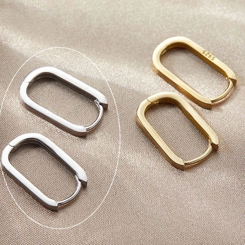 2 Pieces Minimalist Geometric Copper Plating Ear Studs 1 Pair