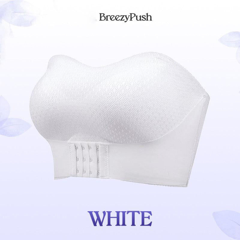 🔥Hot Sale🔥Breathable Non-Slip Strapless Front Buckle Push-Up Bra