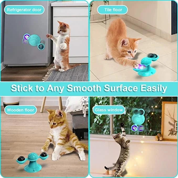 🔥BIG SALE 🔥🔥 Interactive Windmill Cat Toys with Catnip