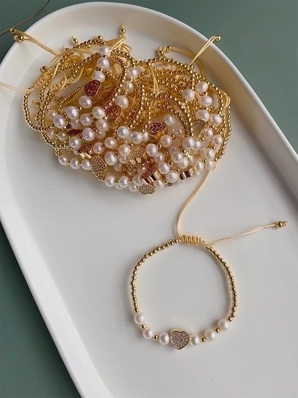Copper 18K Gold Plated Plating Moon Rhinestones Copper Bracelets