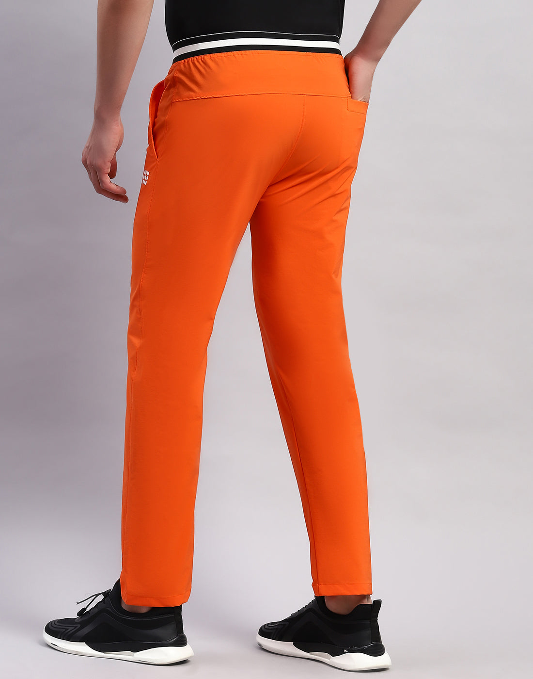 Men Orange Printed Smart Fit Lower