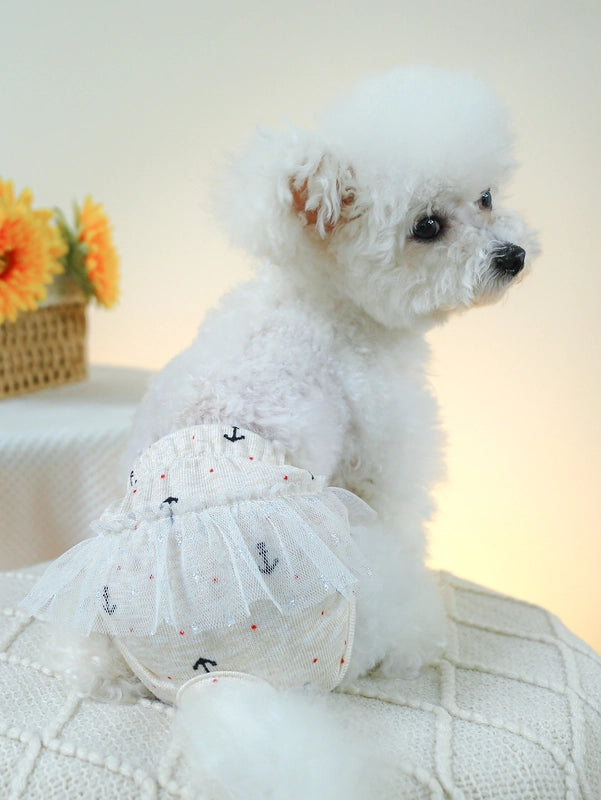 Pet Dog Menstrual Teddy Anti-harassment Physiological Pants Pet Supplies Menstrual Pants Plaid Physiological Pants