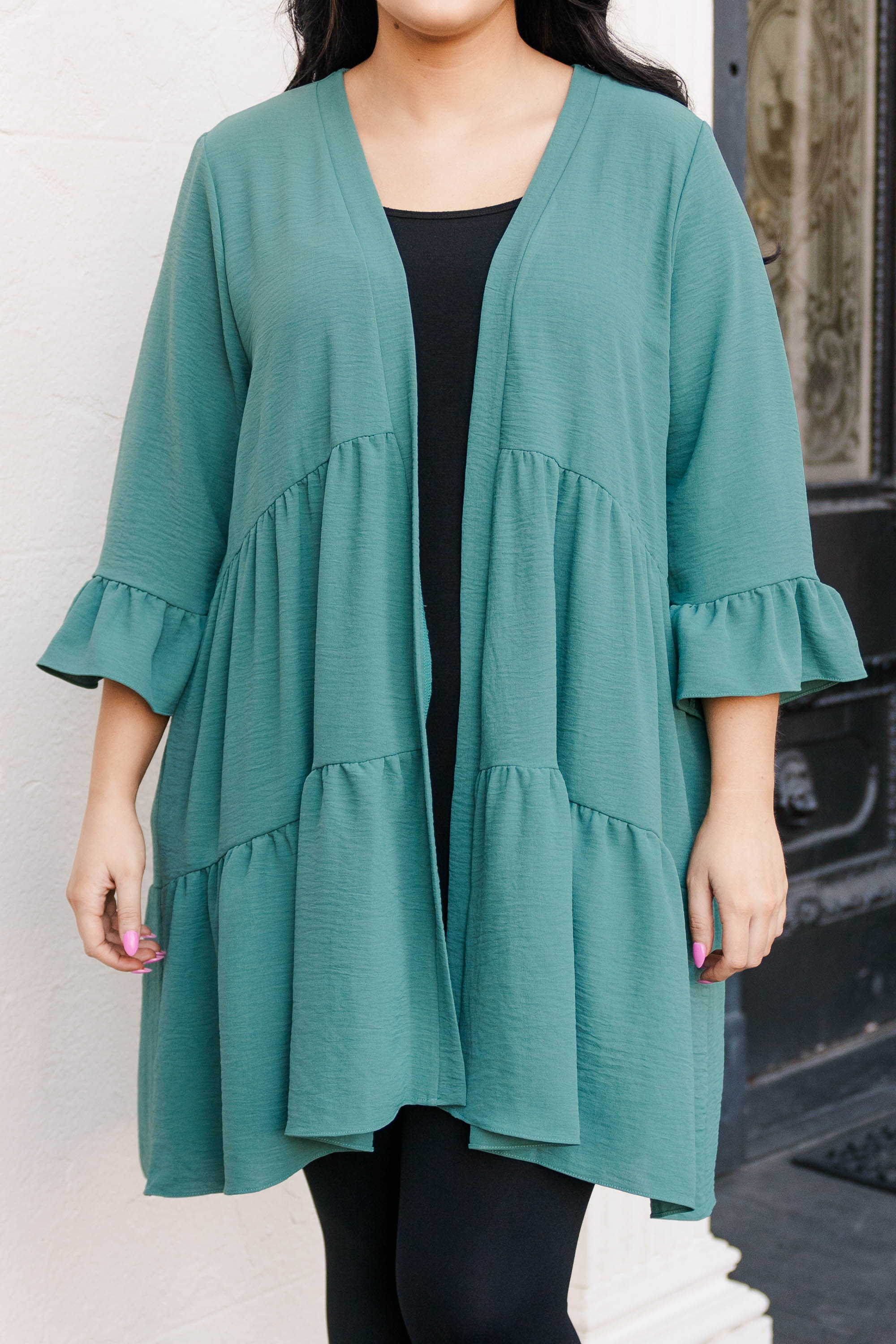 The Truth Is Cardigan. Forest Green