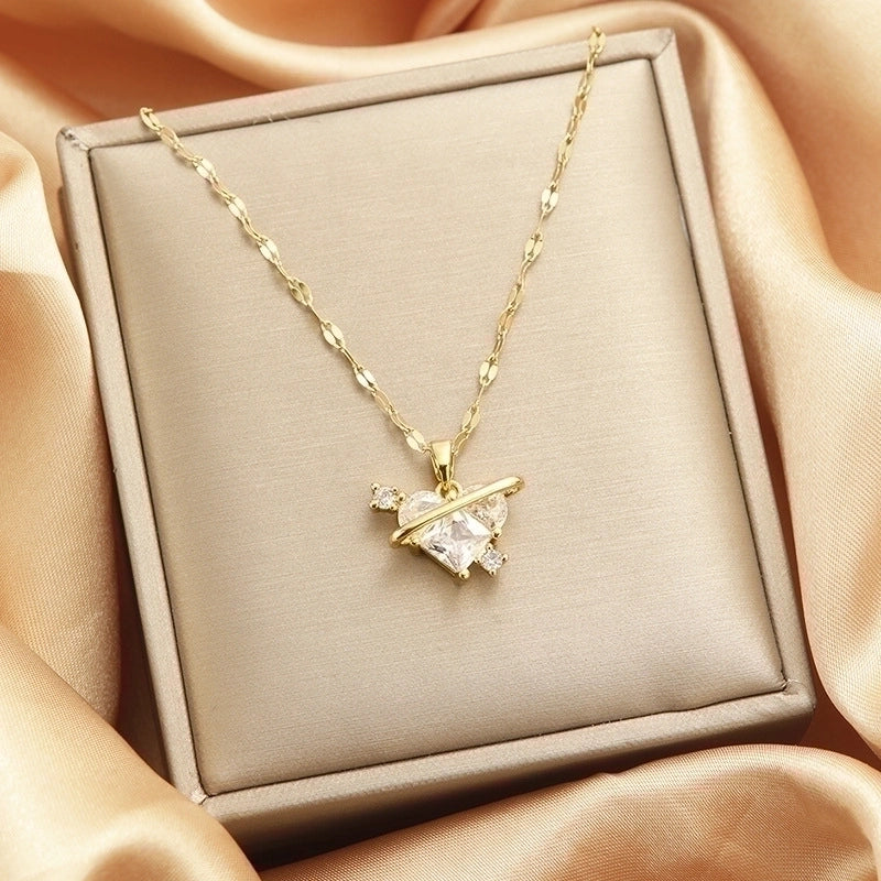 Titanium Steel Vintage Style Tassel Plating Doll Constellation Crown Pendant Necklace