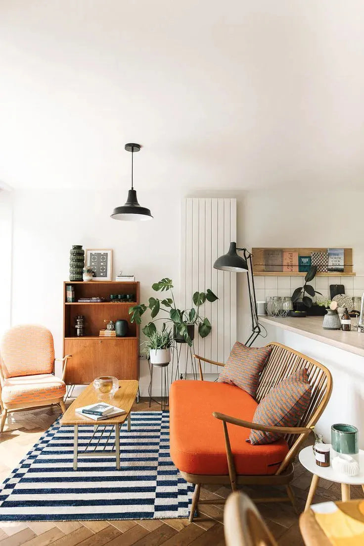 Karl Blue Striped Carpet