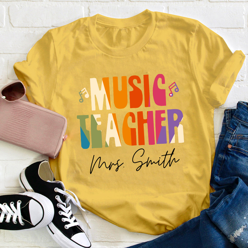 Personalized Music Teacher T-Shirt