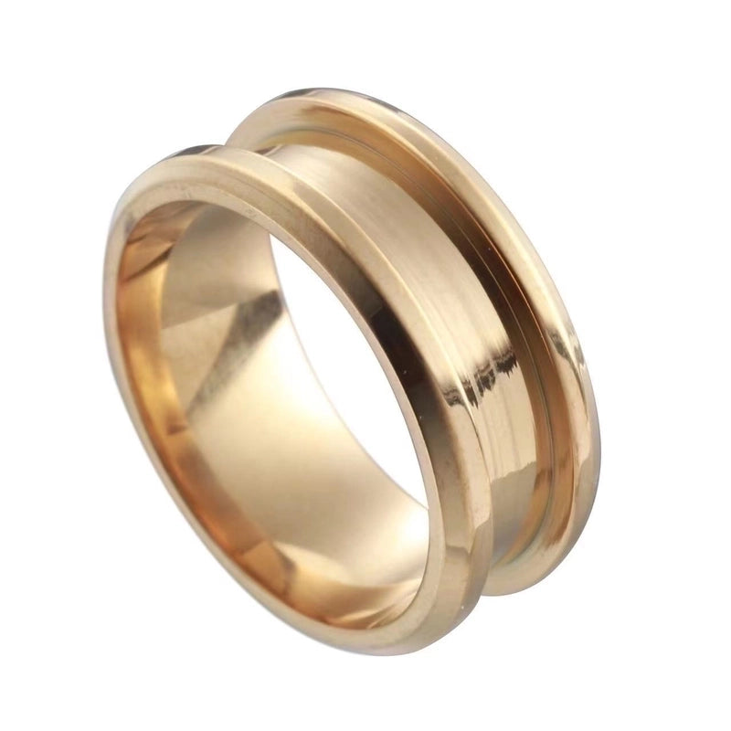 Minimalist Geometric Stainless Steel Rings