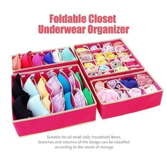 🔥Buy 2 Get 15% OFF -Foldable Closet Underwear Organizer(4 pics/1 Set)