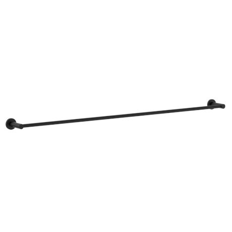 Clark Round Single Towel Rail 900mm. Matte Black