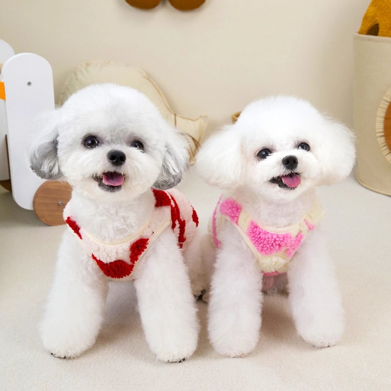 Casual Polyester Heart Shape Pet Clothing