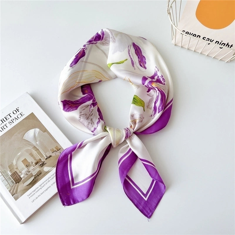 Women's Elegant Printing Polyester Printing Silk Scarf