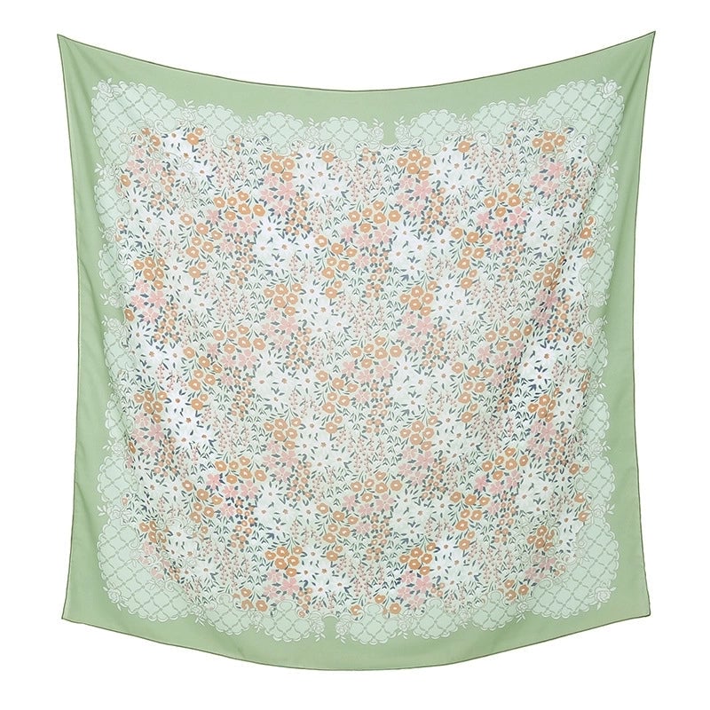 Women's Sweet Flower Polyester Kerchief