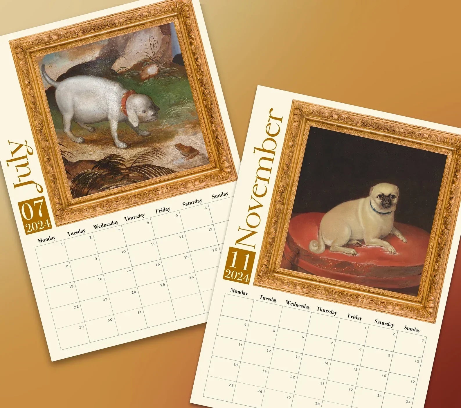 Weird Medieval Dogs 2024 Calendar