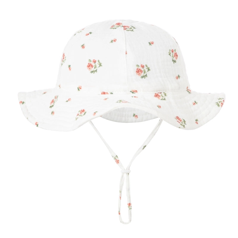 Girl's Cartoon Style Cute Sweet Heart Shape Printing Bucket Hat