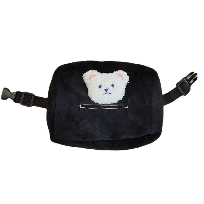 Casual Vacation Animal Bear Short Plush Tissue Dispenser
