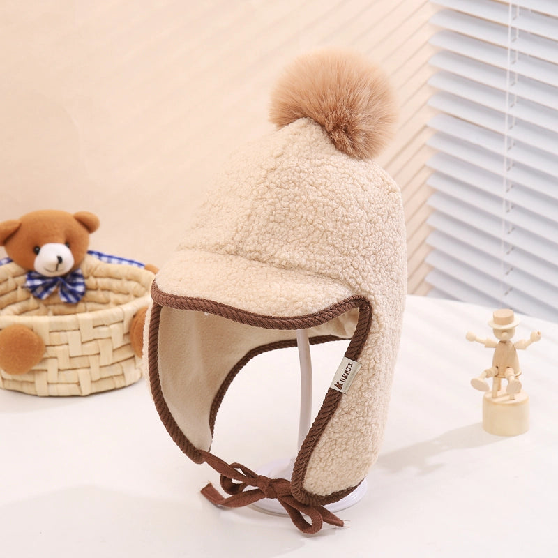 Children Unisex Cute Minimalist Color Block Trapper Hat