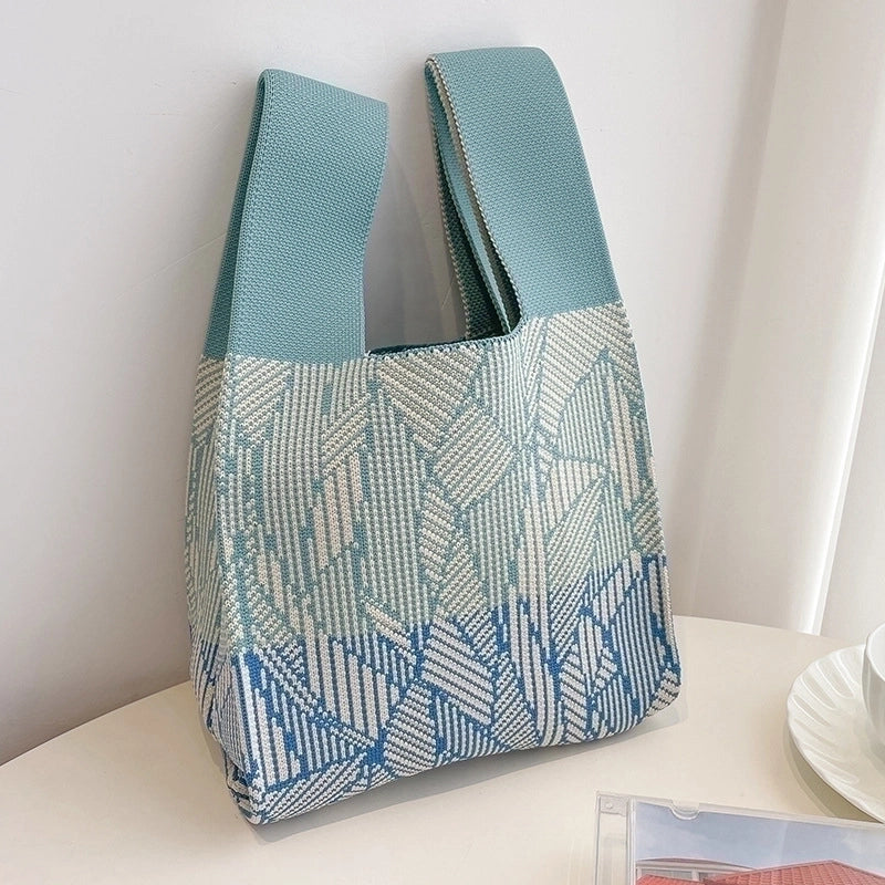 Women's Medium All Seasons Polyester Knit Vintage Style Handbag