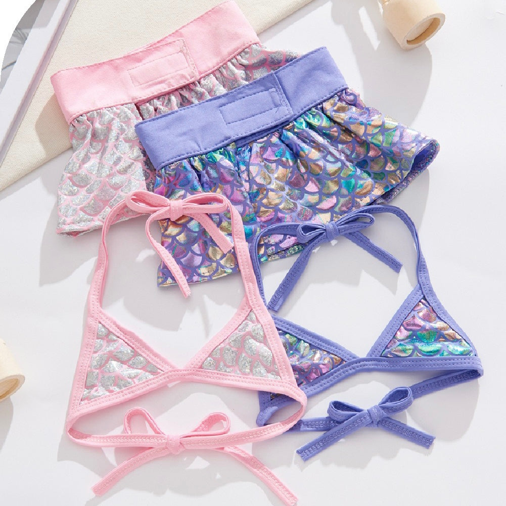 Mermaid Printed Dog Bikini