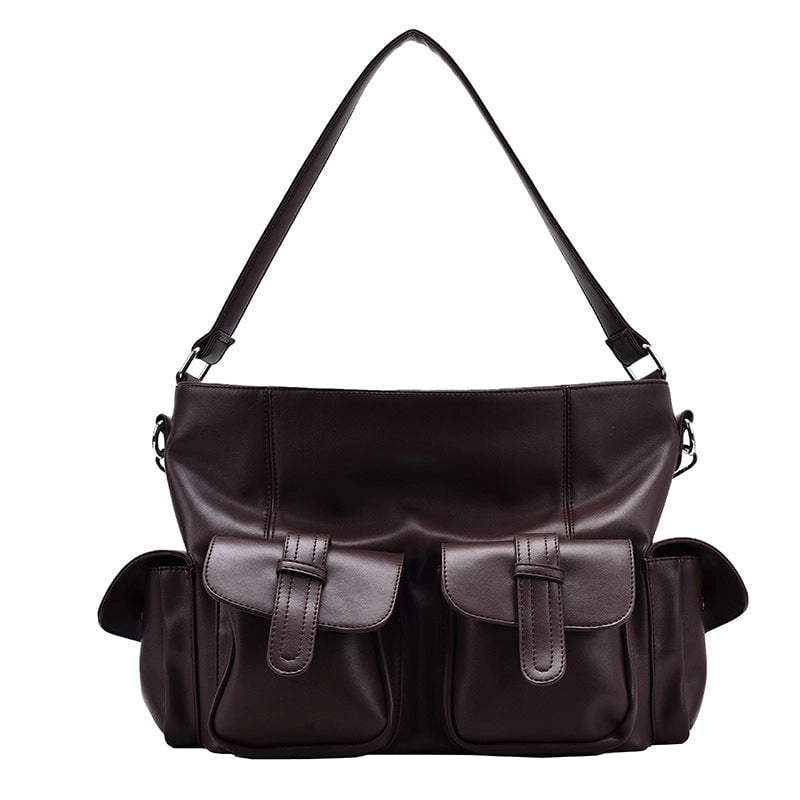 Women's Small All Seasons Pu Leather Solid Color Streetwear Square Zipper Square Bag