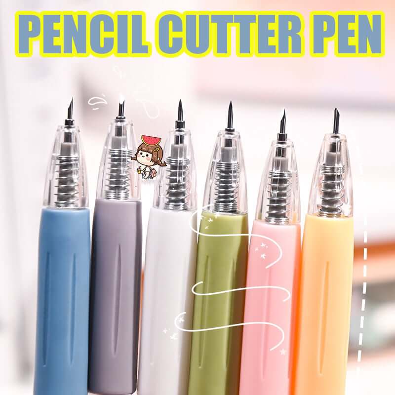 Cartoon Pattern Student Utility Knife Pen(6 Pcs)