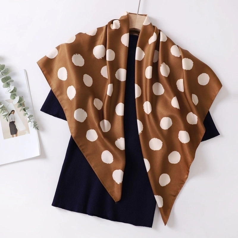 Women's Fashion Geometric Satin Silk Scarves